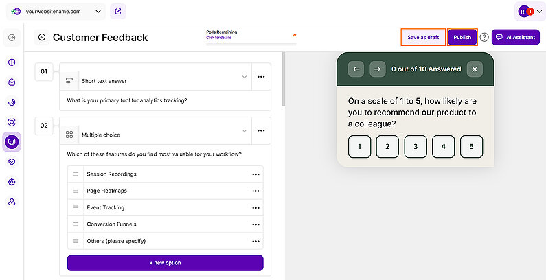 How to Save or Publish Your Polls How to Save or Publish Your Polls
