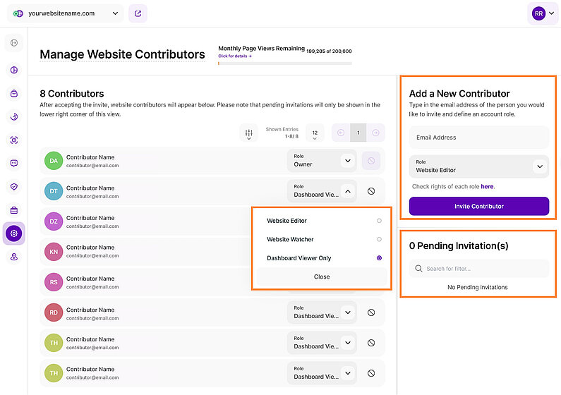 Manage Your Website Contributors Manage Your Website Contributors
