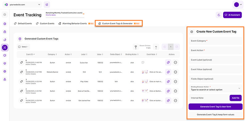 Understanding How to Create a New Event Tag Understanding How to Create a New Event Tag