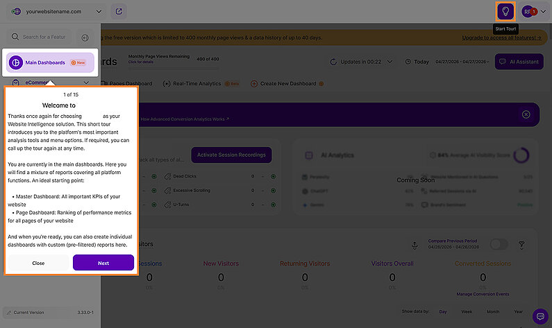 Meet Our Powerful Dashboard Feature Tour Meet Our Powerful Dashboard Feature Tour