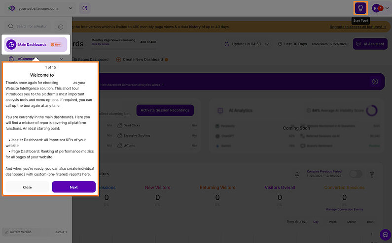 Meet Our Powerful Dashboard Feature Tour Meet Our Powerful Dashboard Feature Tour