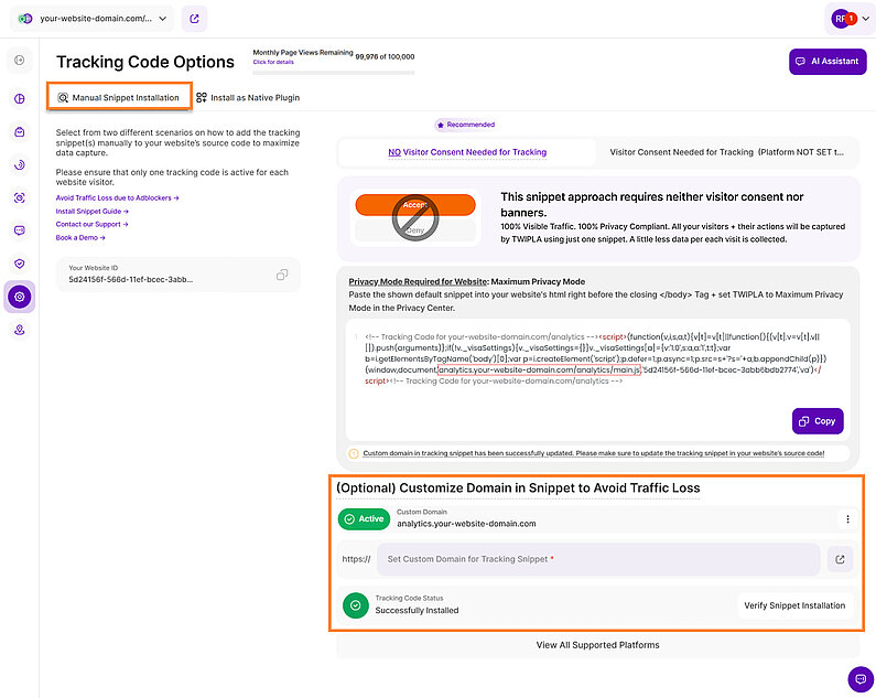 Configuring Snippet Using Different Domain Configuring Snippet Using Different Domain