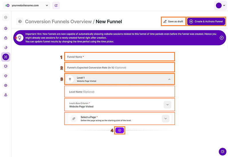 Set Your Funnel Parameters Set Your Funnel Parameters