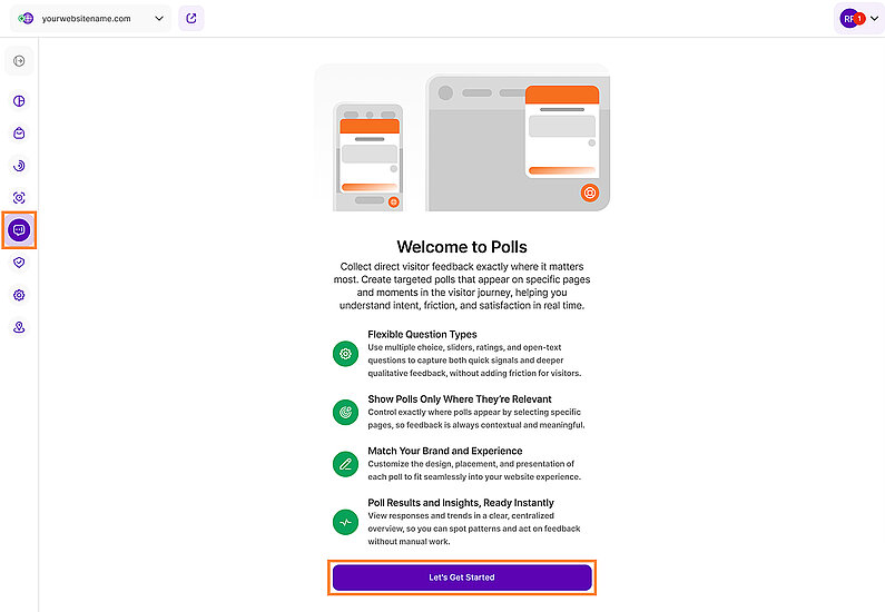 Activation Screen for the Polls Feature Activation Screen for the Polls Feature
